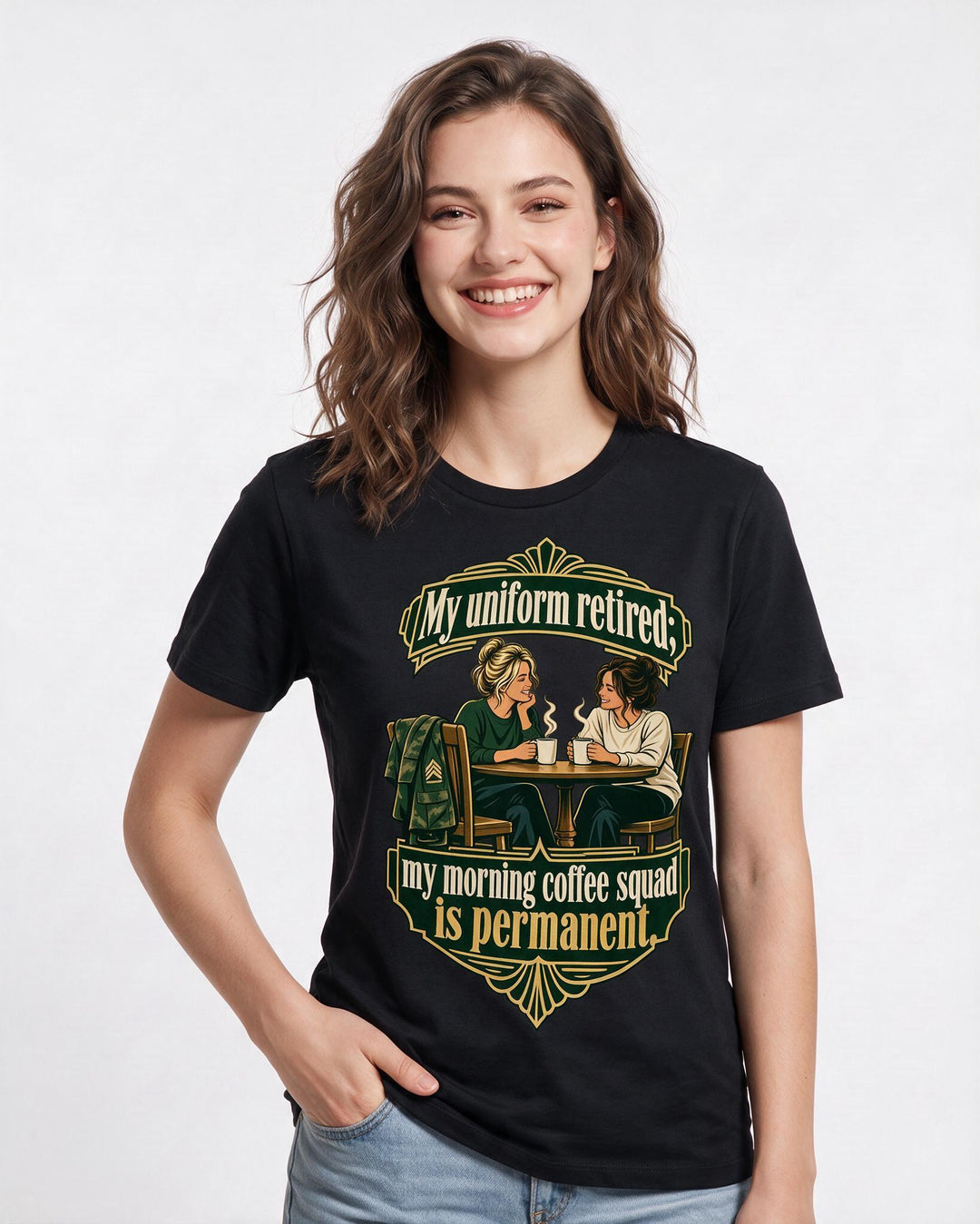 Veteran Black T-Shirt for Women – Everyday Expression Graphic Tee product image 1