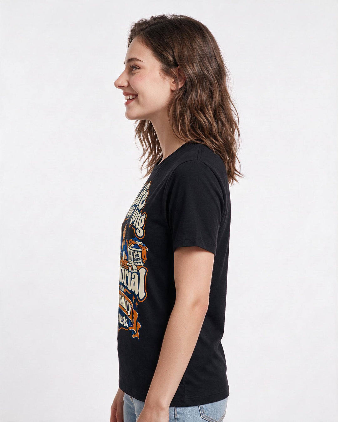 Gaming Black T-Shirt for Women – Game Night Graphic Tee product image 2