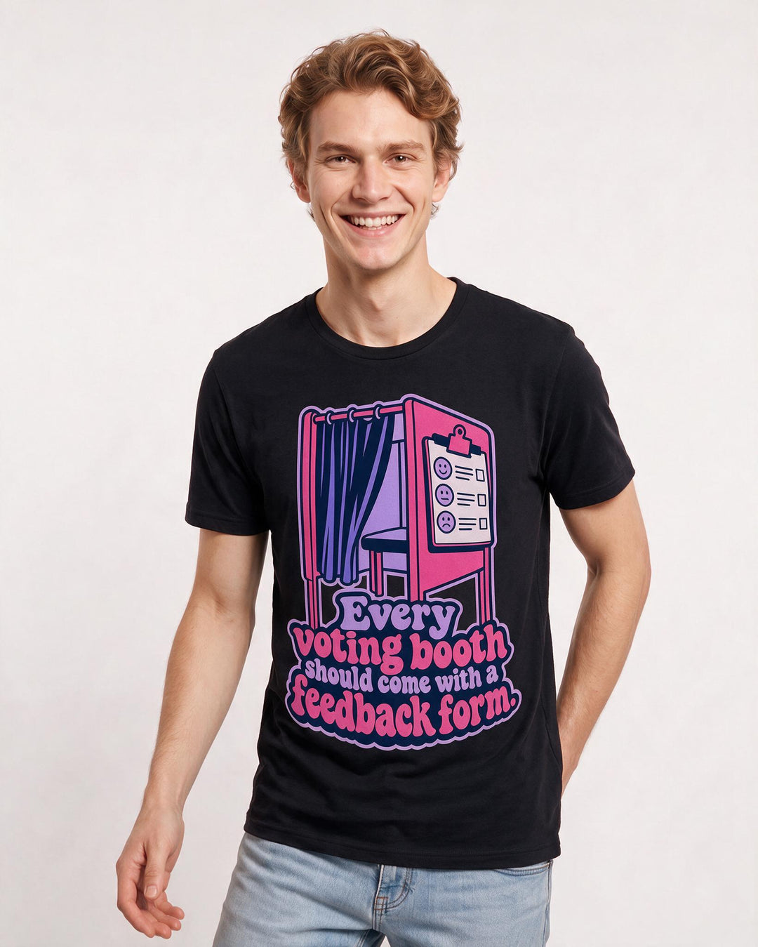 Political Statement Black T-Shirt for Men – Everyday Expression Graphic Tee product image 1