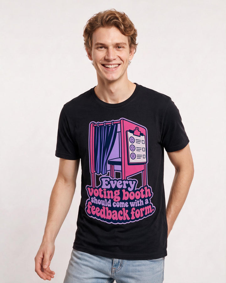 Political Statement Black T-Shirt for Men – Everyday Expression Graphic Tee product image 1