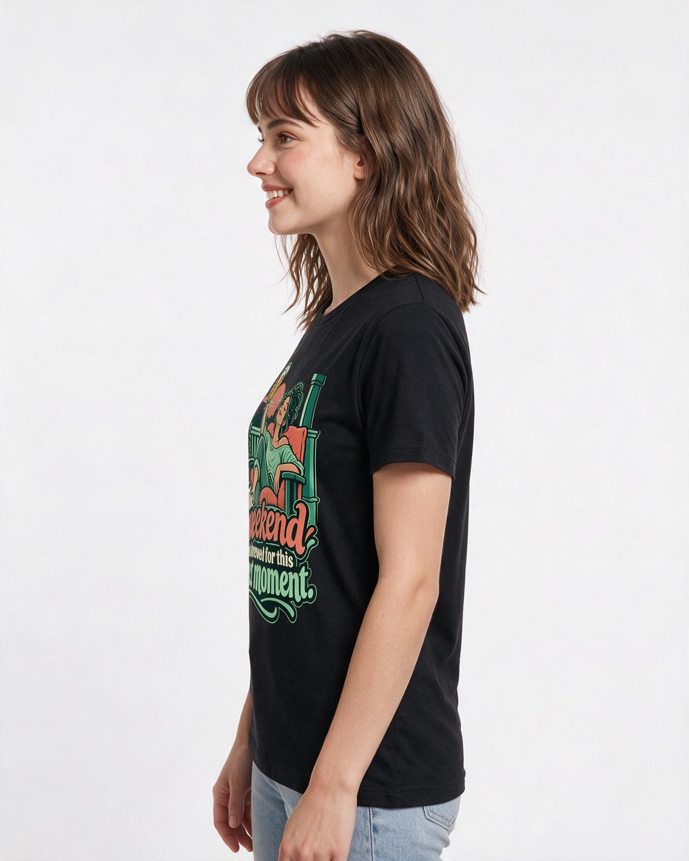 Beer Black T-Shirt for Women – Everyday Expression Graphic Tee product image 2