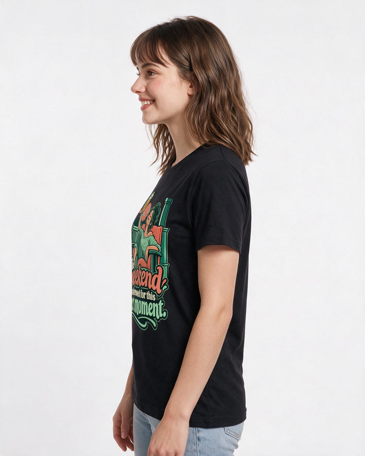 Beer Black T-Shirt for Women – Everyday Expression Graphic Tee product image 2