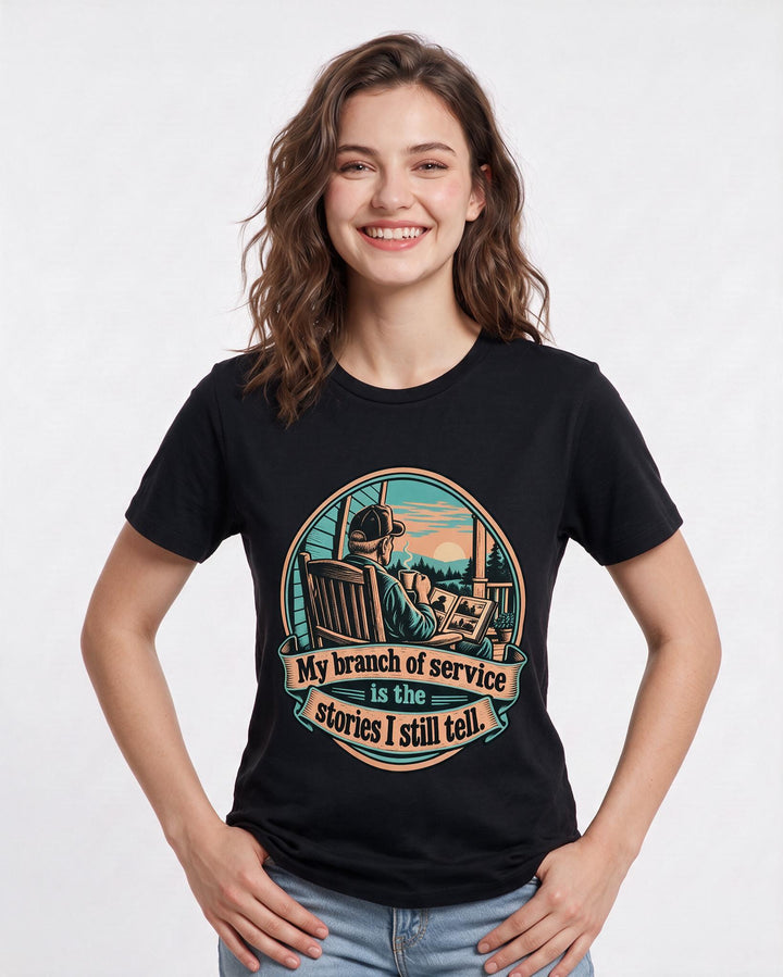 Veteran Black T-Shirt for Women – Everyday Expression Graphic Tee product image 1