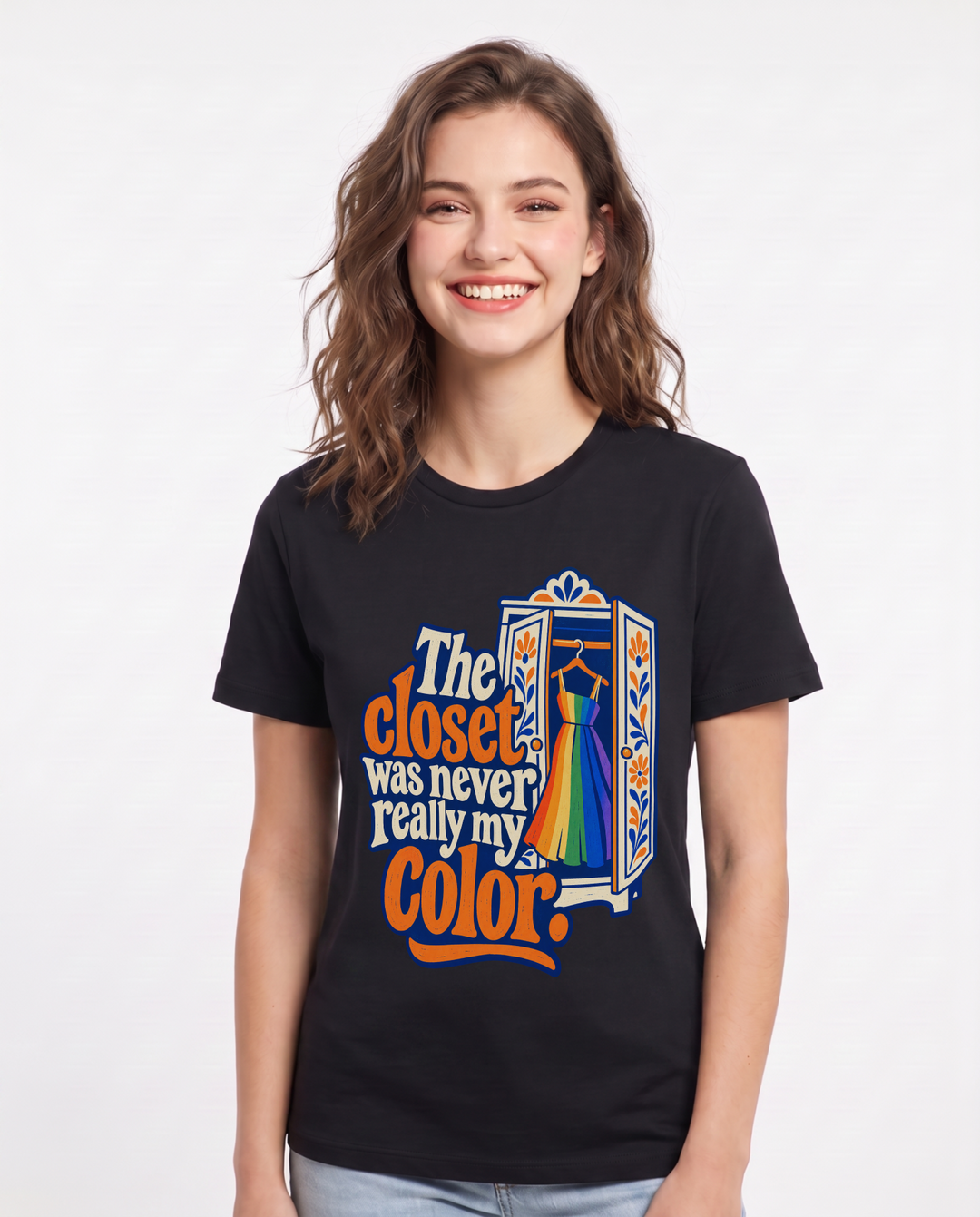 Pride Black T-Shirt for Women – Everyday Expression Graphic Tee product image 3