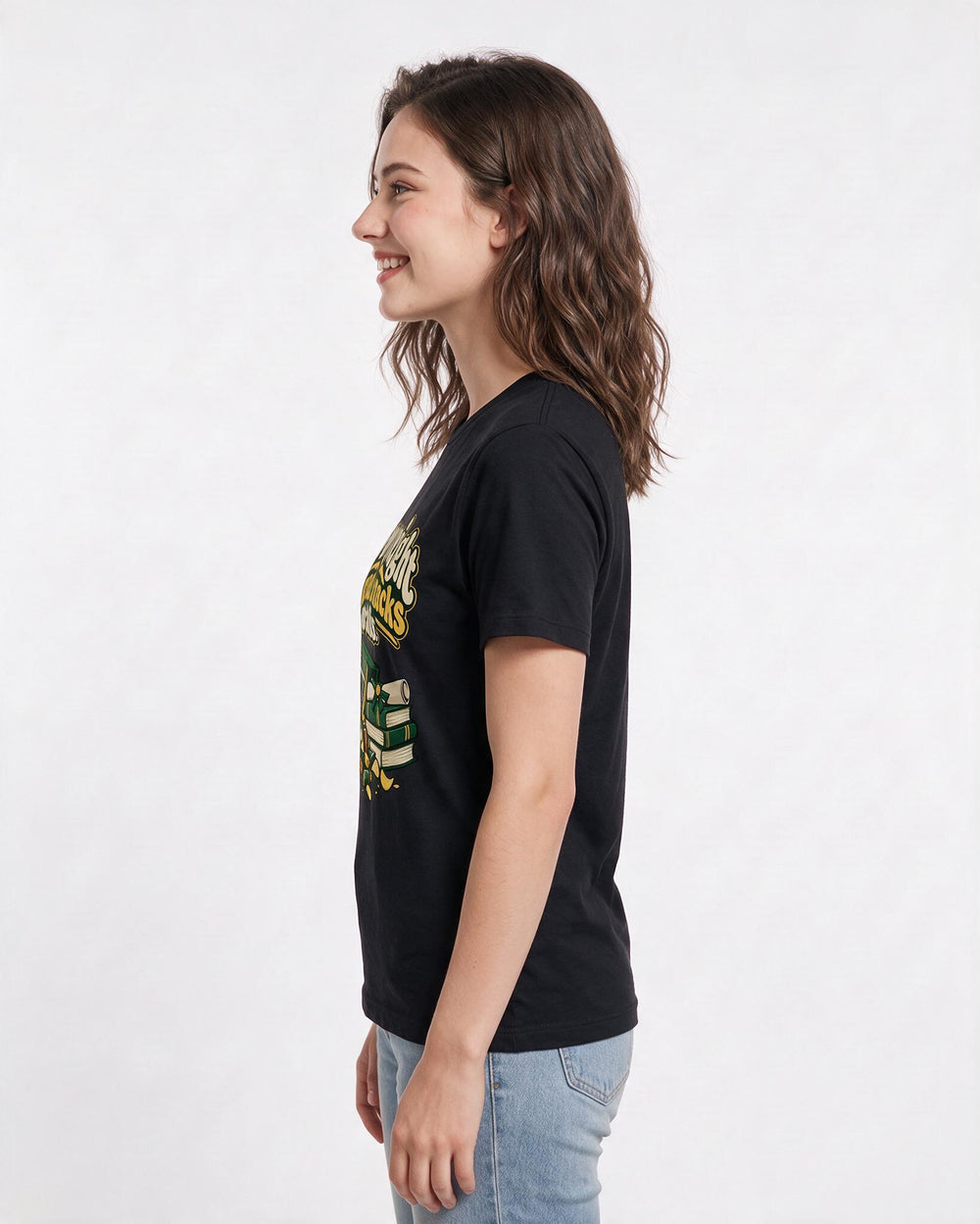 Graduation Black T-Shirt for Women – Everyday Expression Graphic Tee product image 2