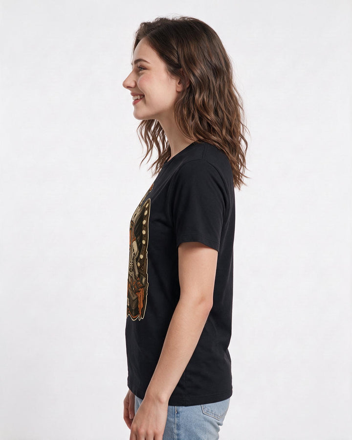 Halloween Black T-Shirt for Women – Halloween Theme Graphic Tee product image 2