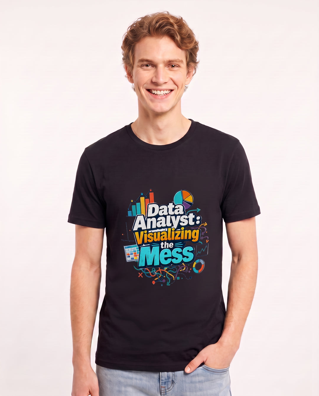 Data Analyst: Visualizing the Mess Men's Black T-Shirt product image 1