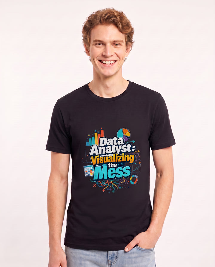 Data Analyst: Visualizing the Mess Men's Black T-Shirt product image 1