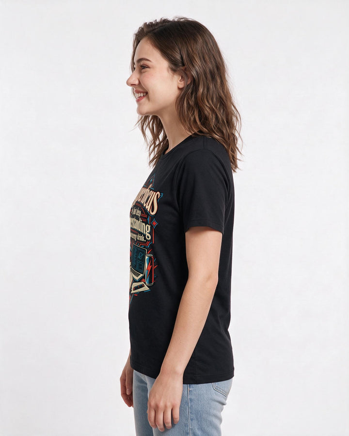 Neurodiversity Black T-Shirt for Women – Everyday Expression Graphic Tee product image 2