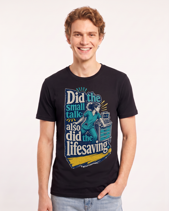 Nurse Black T-Shirt for Men – Nursing Life Graphic Tee product image 3