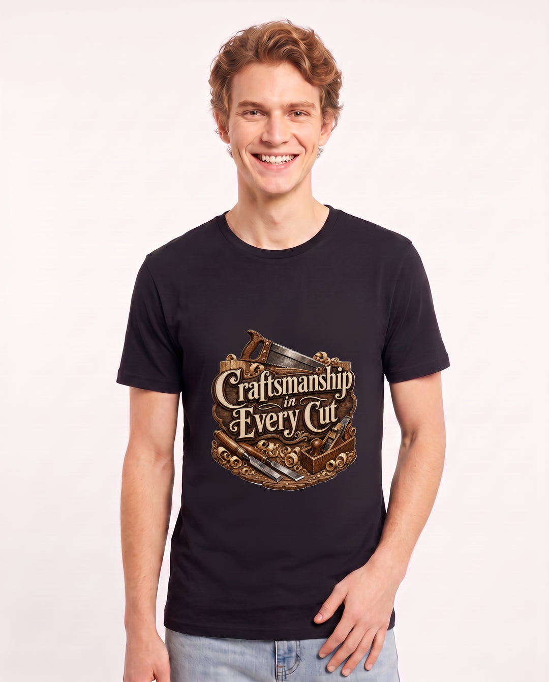 Craftsmanship in Every Cut Men's Black T-Shirt product image 1