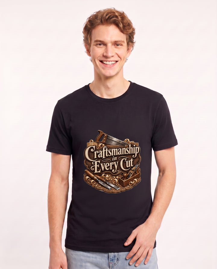 Craftsmanship in Every Cut Men's Black T-Shirt product image 1