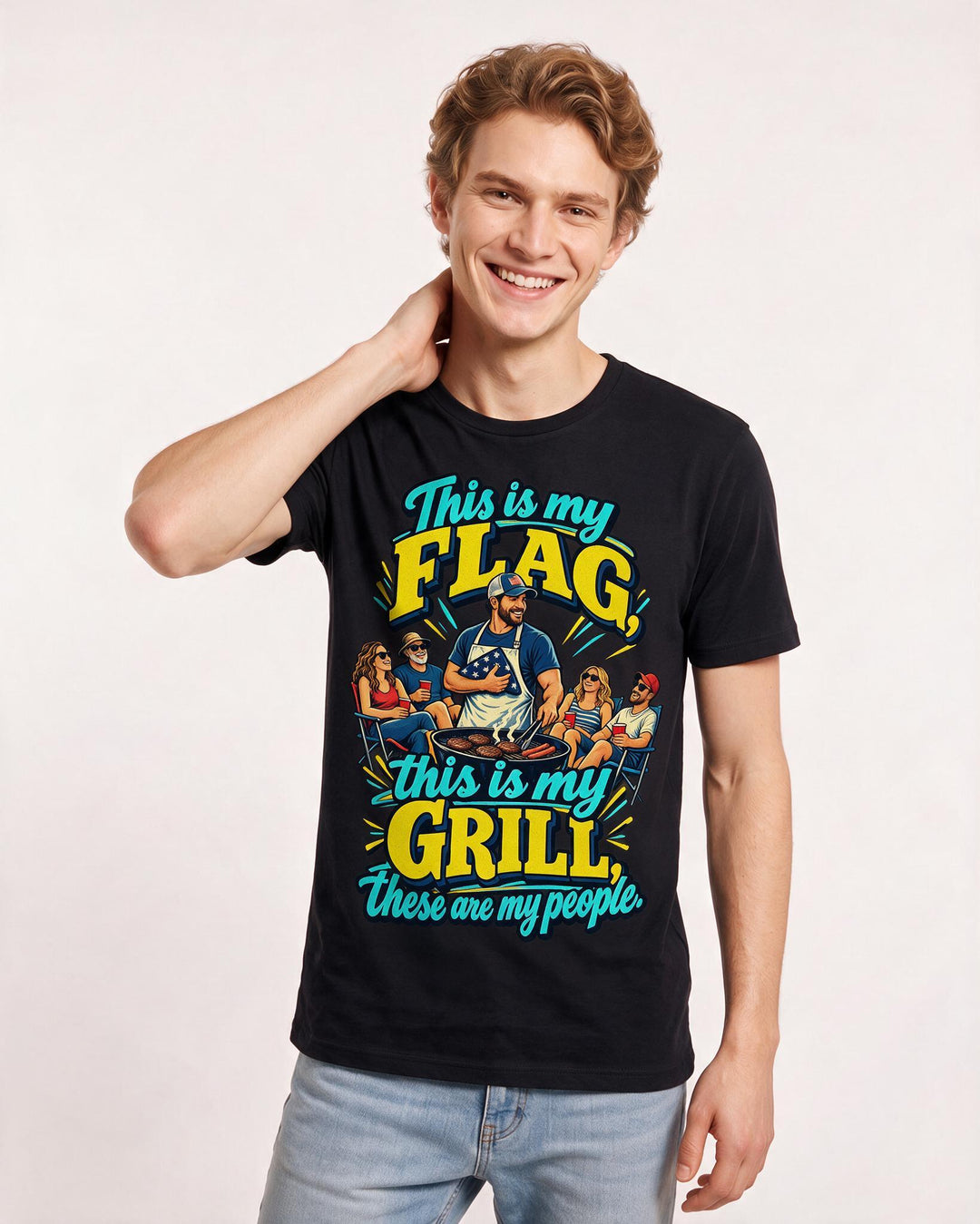 Patriotic Black T-Shirt for Men – Everyday Expression Graphic Tee product image 1