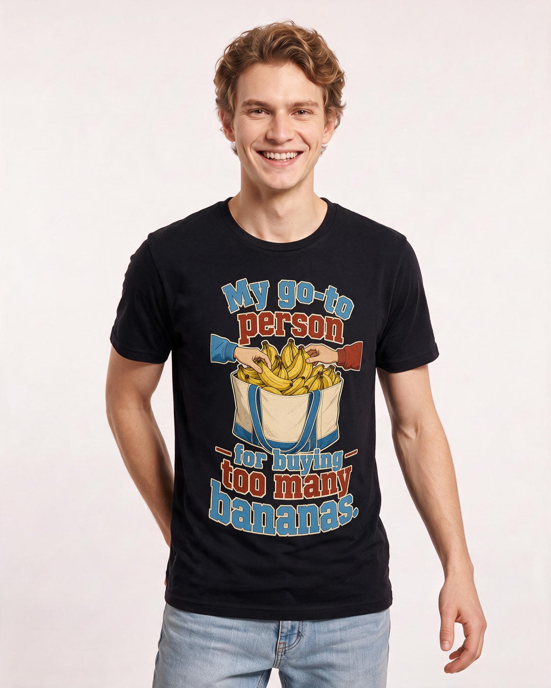 Couples Black T-Shirt for Men – Everyday Expression Graphic Tee product image 1