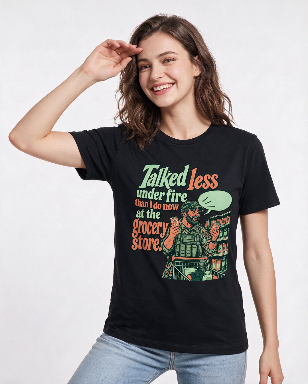 Veteran Black T-Shirt for Women – Everyday Expression Graphic Tee product image 1