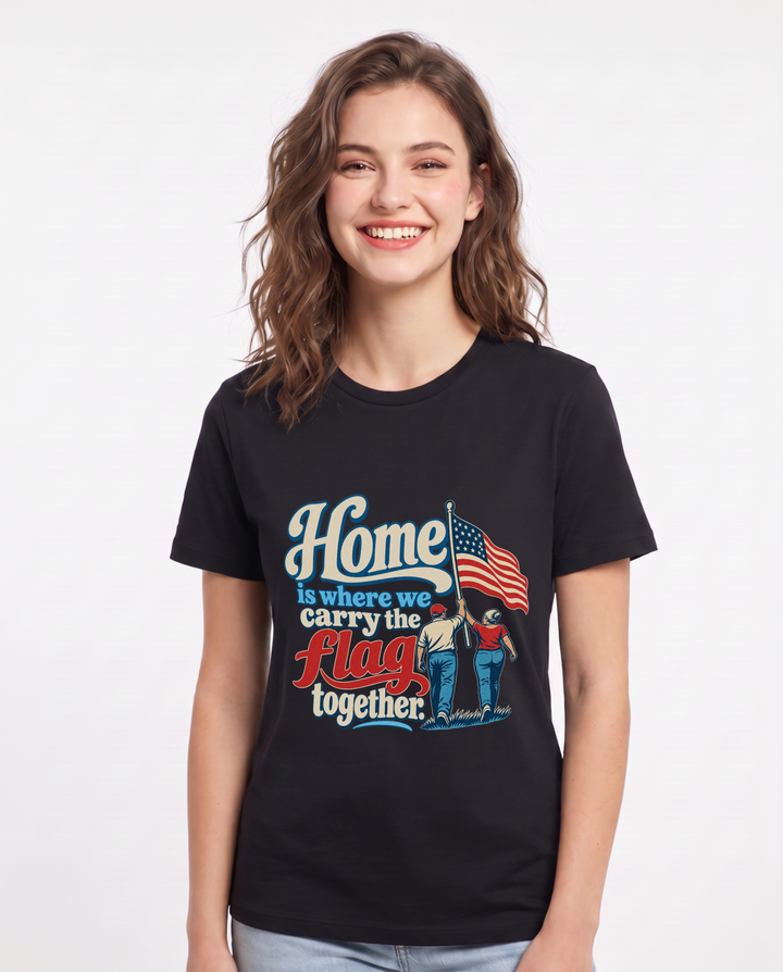 Patriotic Black T-Shirt for Women – Everyday Expression Graphic Tee product image 3