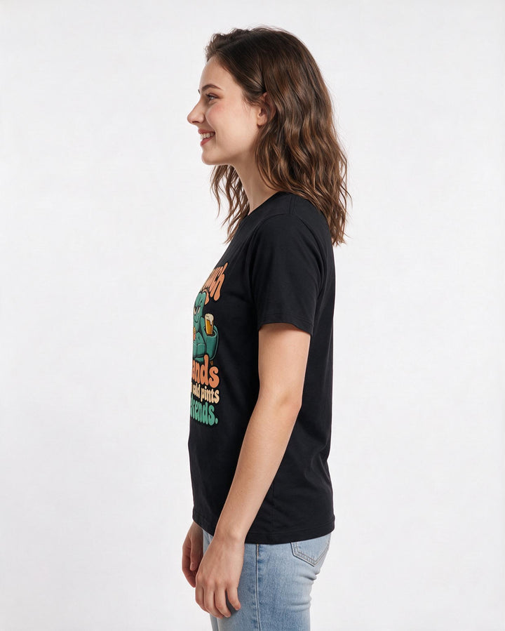 Beer Black T-Shirt for Women – Everyday Expression Graphic Tee product image 2