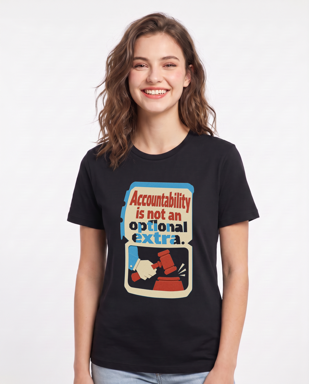 Graphic Women's Black T-Shirt - Accountability is not an optional product image 1
