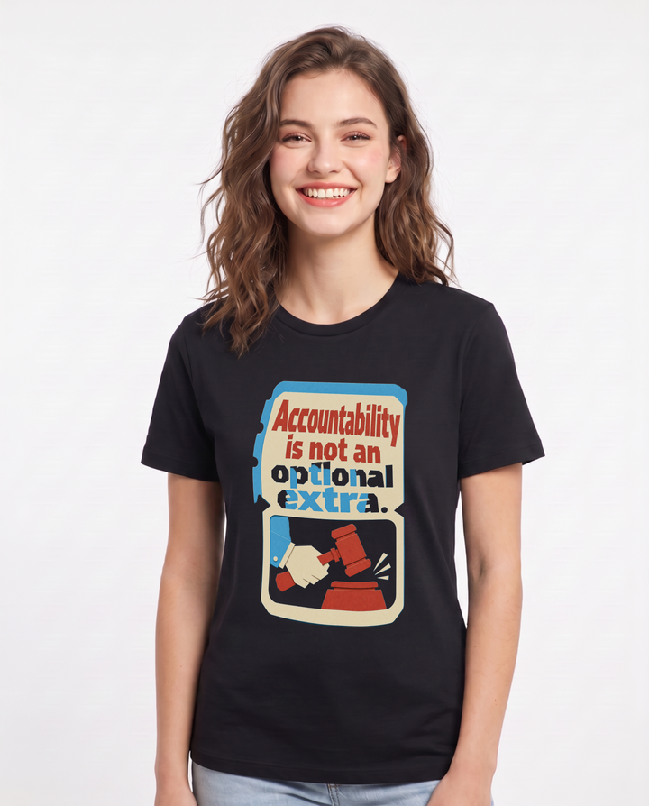 Graphic Women's Black T-Shirt - Accountability is not an optional product image 1