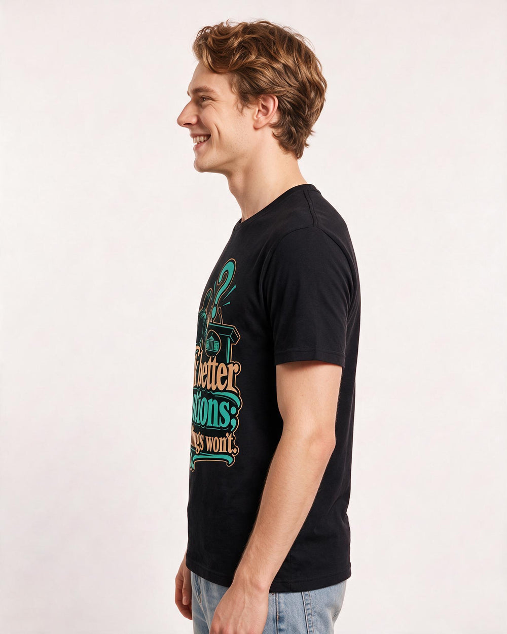 Political Statement Black T-Shirt for Men – Everyday Expression Graphic Tee product image 2