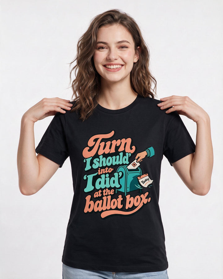Political Statement Black T-Shirt for Women – Everyday Expression Graphic Tee product image 1