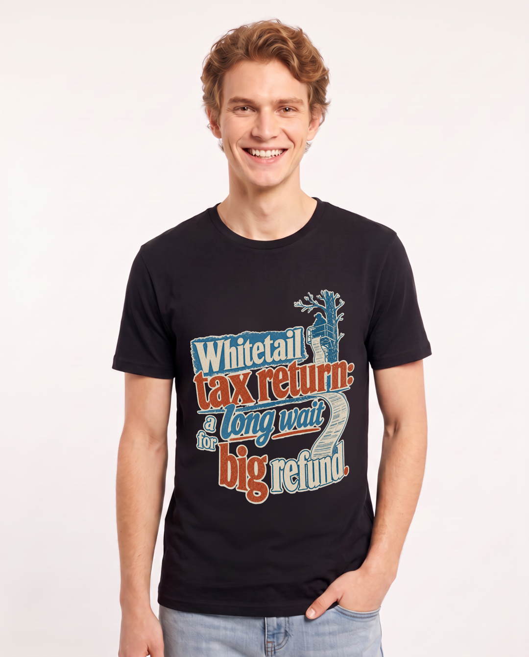 Hunting Black T-Shirt for Men – Everyday Expression Graphic Tee product image 3