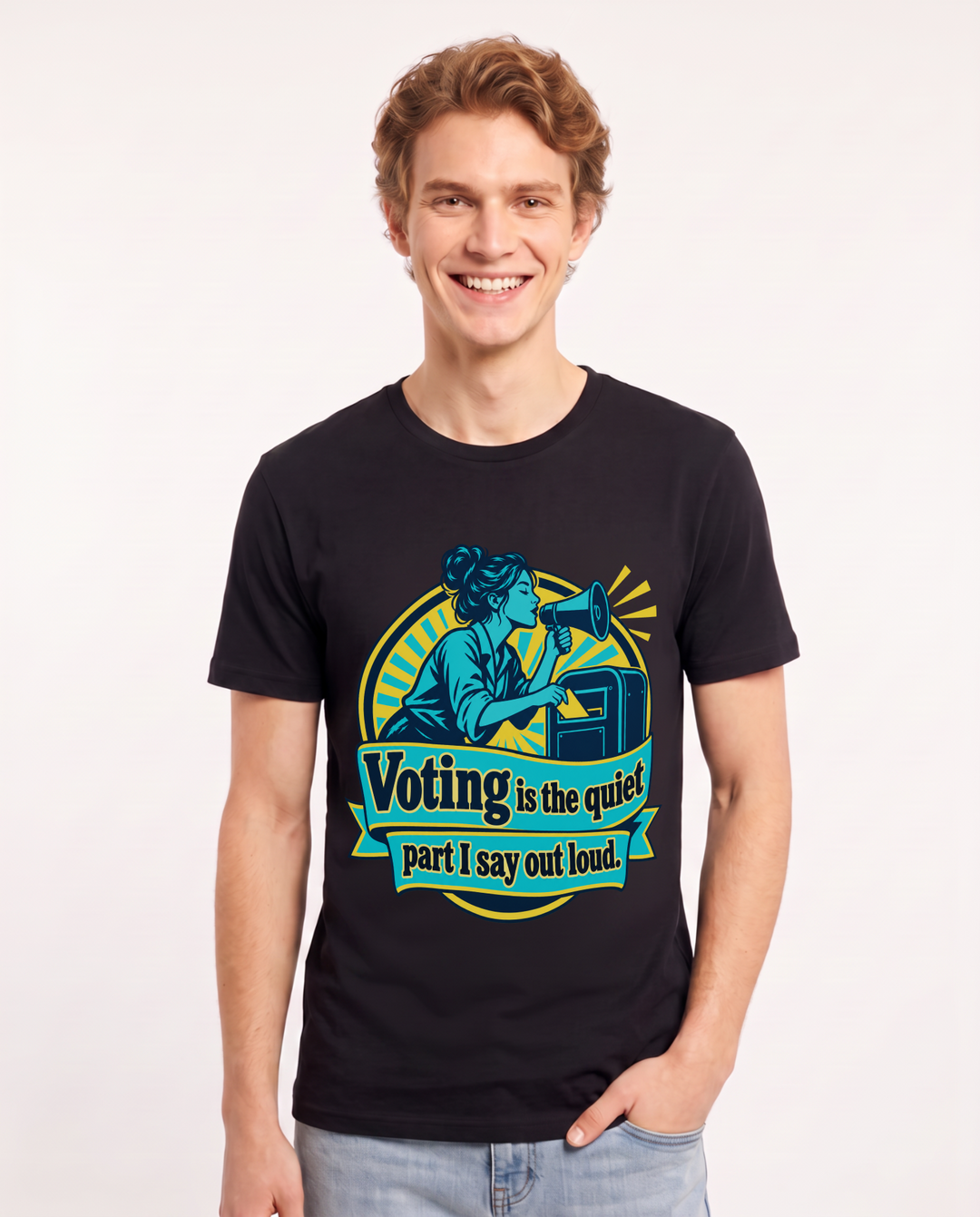 Political Statement Black T-Shirt for Men – Everyday Expression Graphic Tee product image 3