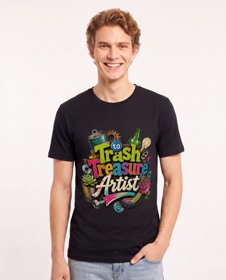 Trash to Treasure Artist Men's Black T-Shirt product image 2