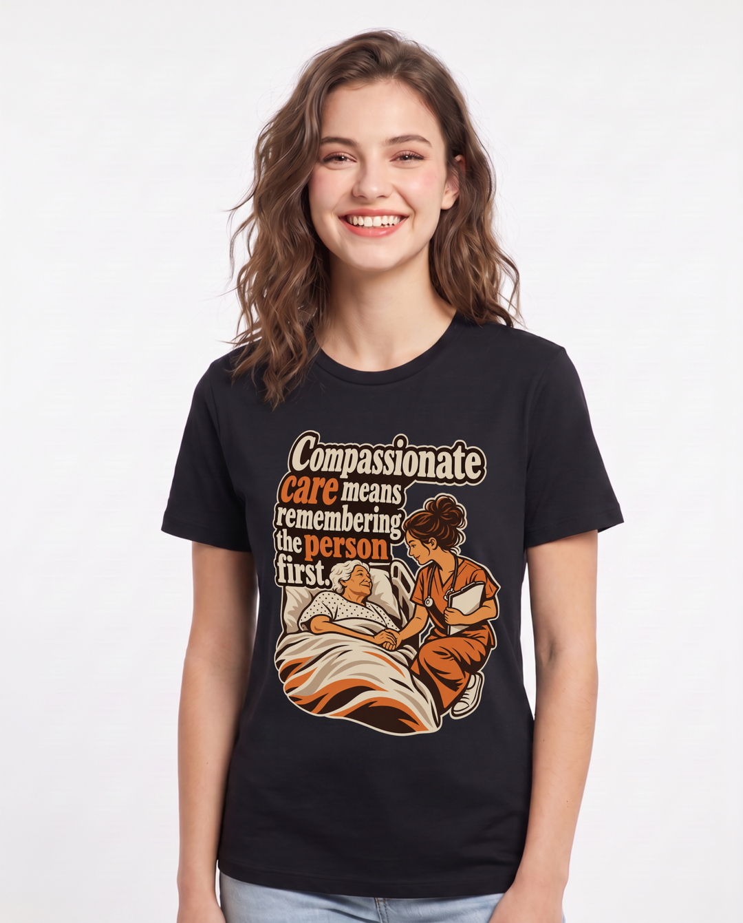 Nurse Black T-Shirt for Women – Nursing Life Graphic Tee product image 3