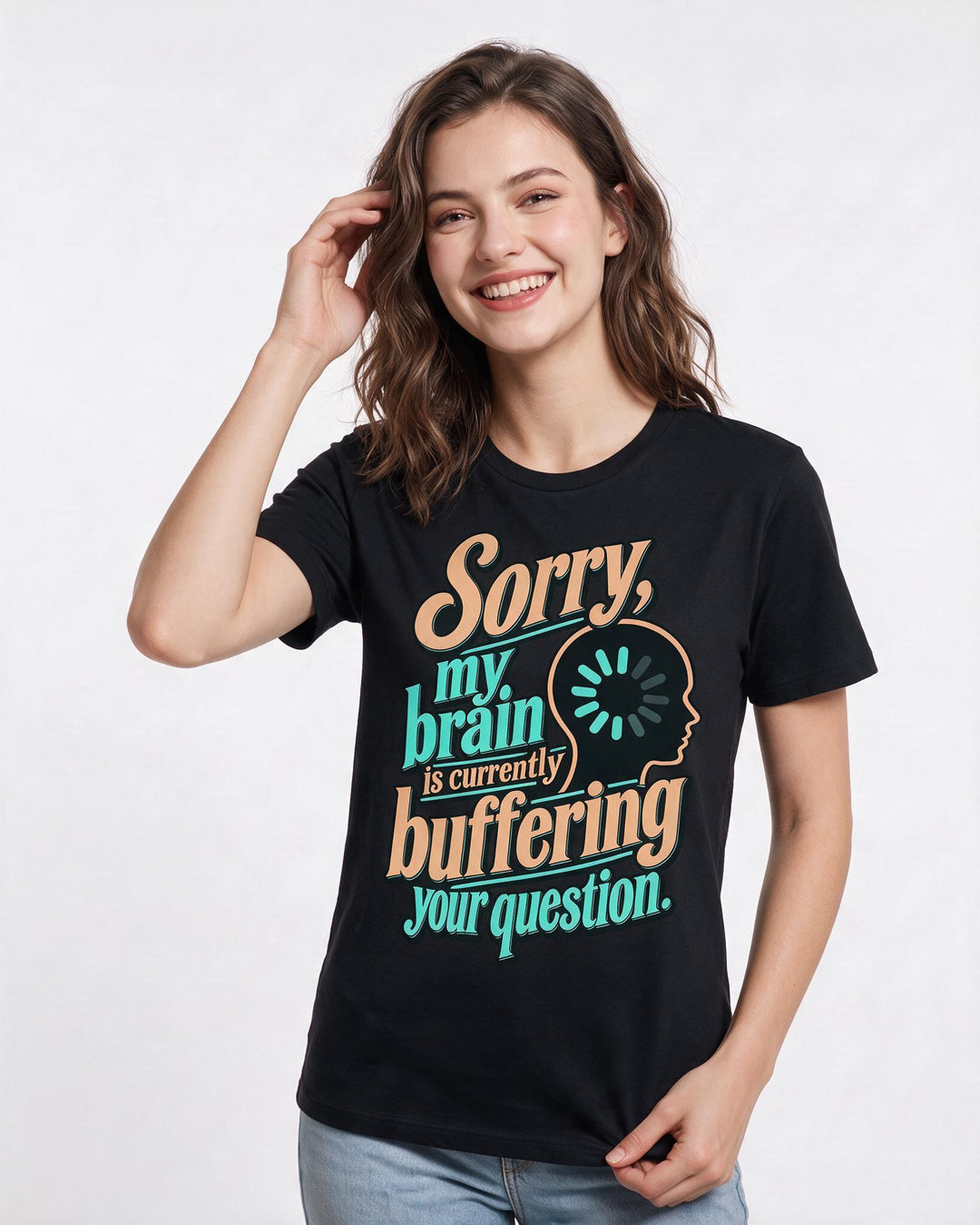 Meme Black T-Shirt for Women – Everyday Expression Graphic Tee product image 1