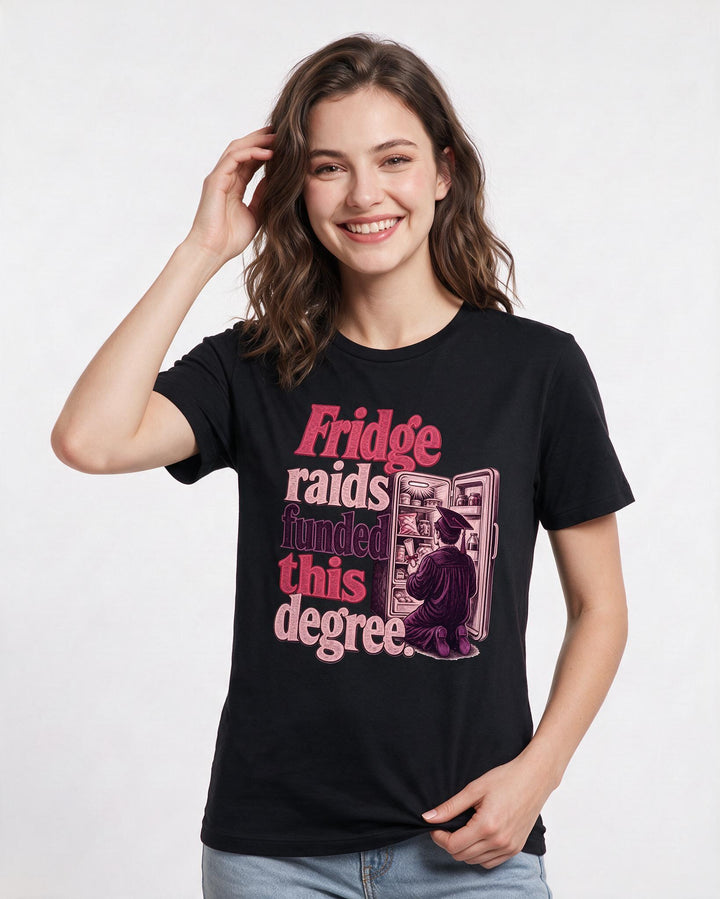 Graduation Black T-Shirt for Women – Everyday Expression Graphic Tee product image 3