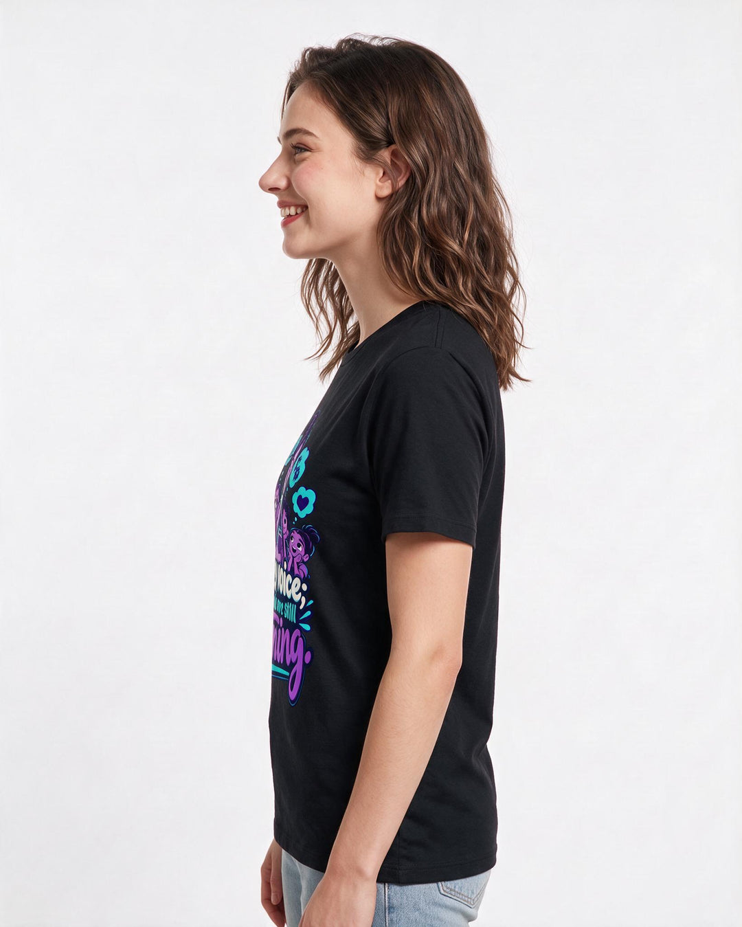 Teacher Black T-Shirt for Women – Everyday Expression Graphic Tee product image 2