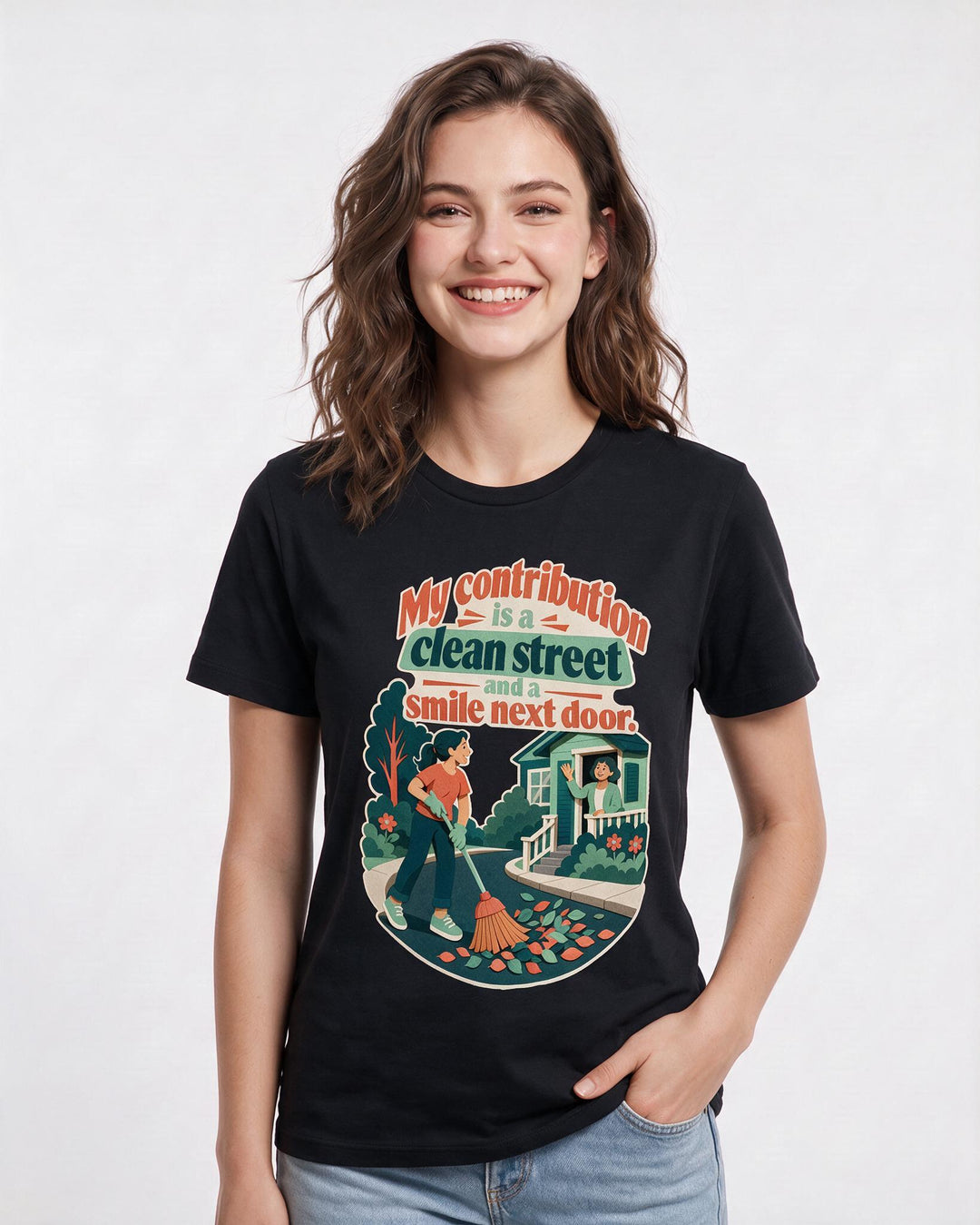 Patriotic Black T-Shirt for Women – Everyday Expression Graphic Tee product image 1
