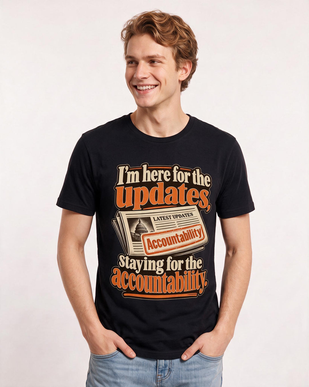 Political Statement Black T-Shirt for Men – Everyday Expression Graphic Tee product image 1