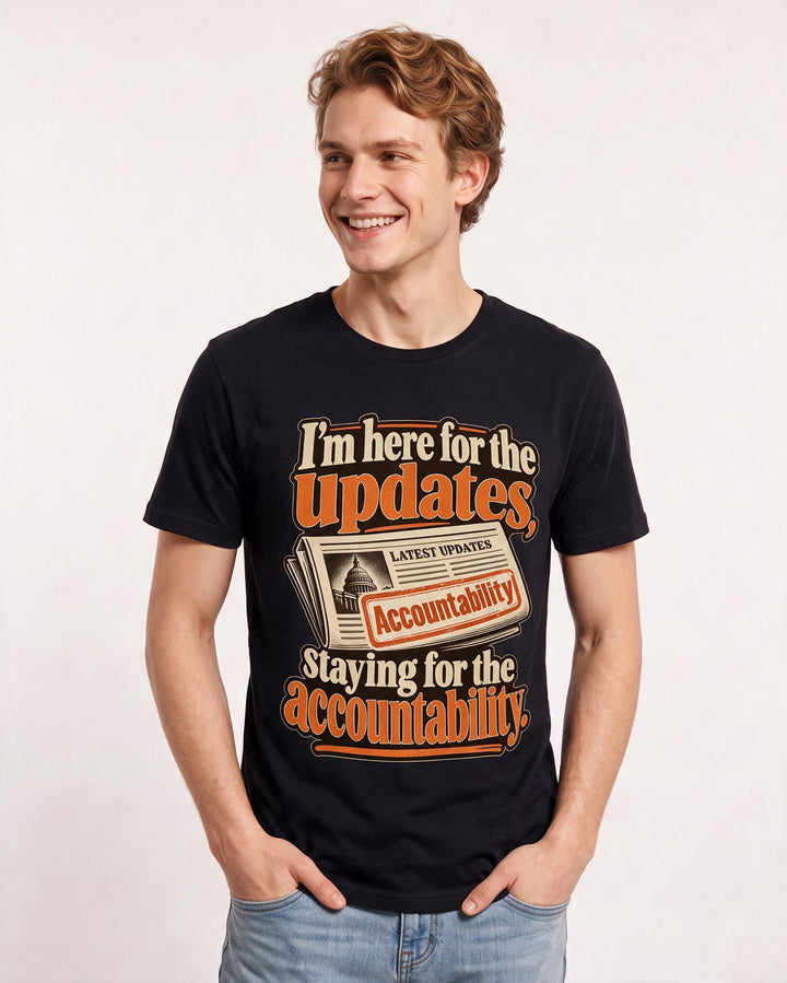 Political Statement Black T-Shirt for Men – Everyday Expression Graphic Tee product image 1