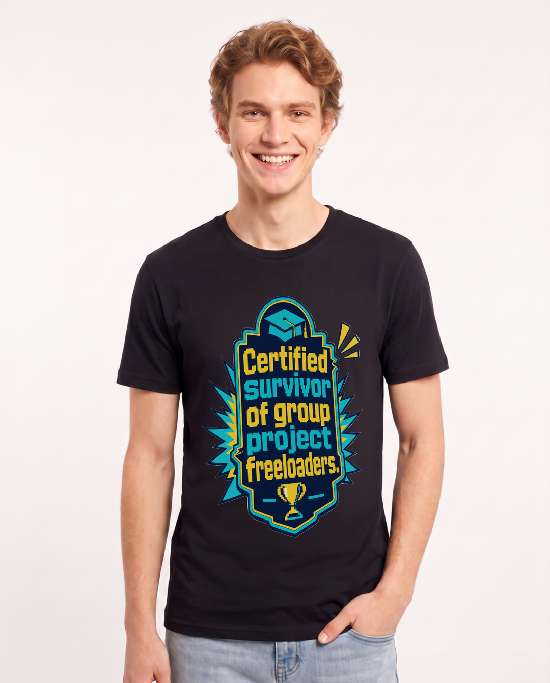 Graduation Gift Men's Black T-Shirt - Certified survivor of group product image 1
