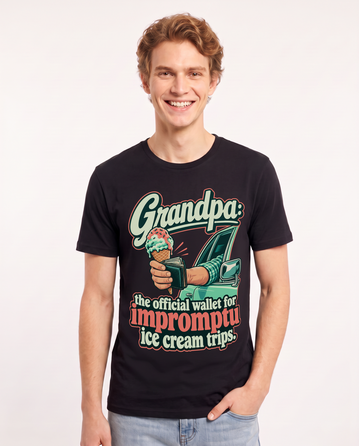 Grandparent Black T-Shirt for Men – Everyday Expression Graphic Tee product image 3