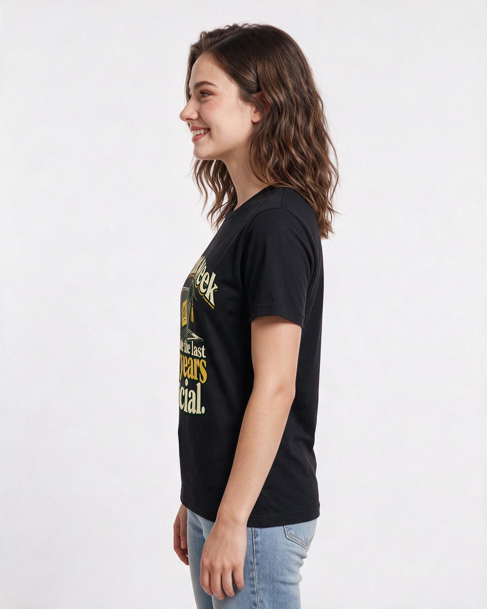 Graduation Black T-Shirt for Women – Everyday Expression Graphic Tee product image 2