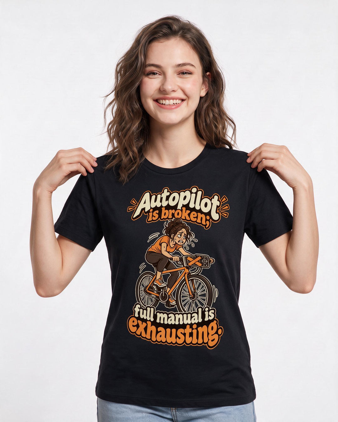 Meme Black T-Shirt for Women – Everyday Expression Graphic Tee product image 1