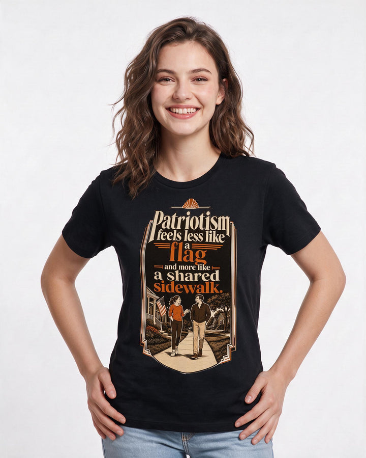 Patriotic Black T-Shirt for Women – Everyday Expression Graphic Tee product image 1