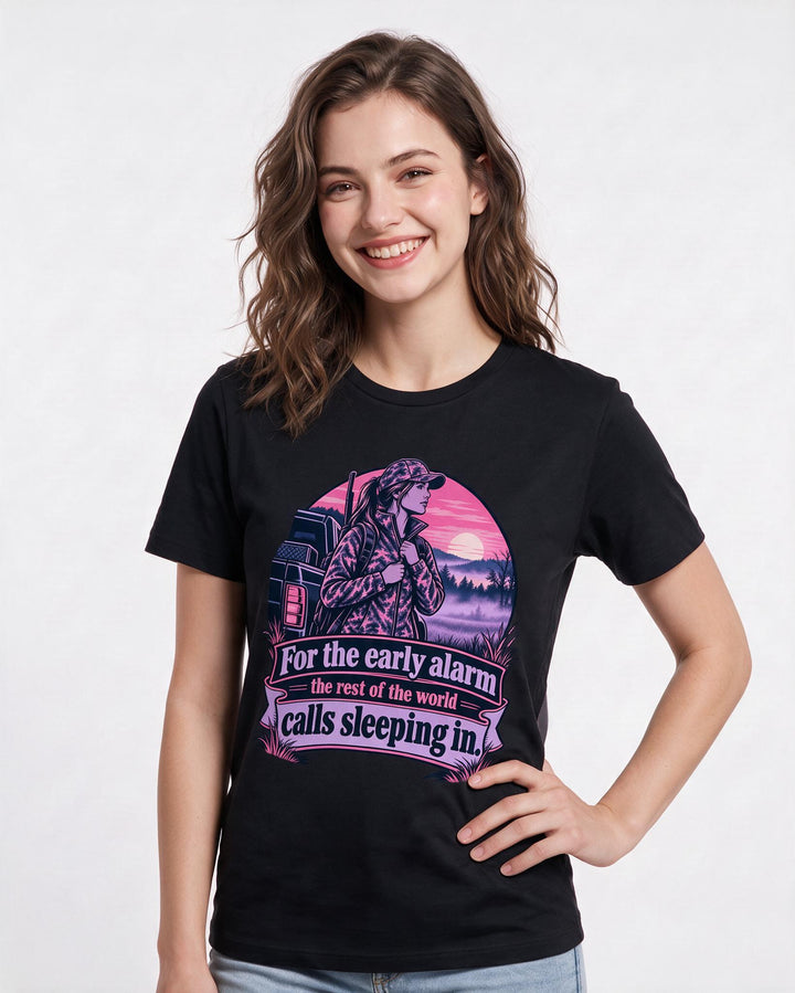 Hunting Black T-Shirt for Women – Everyday Expression Graphic Tee product image 1