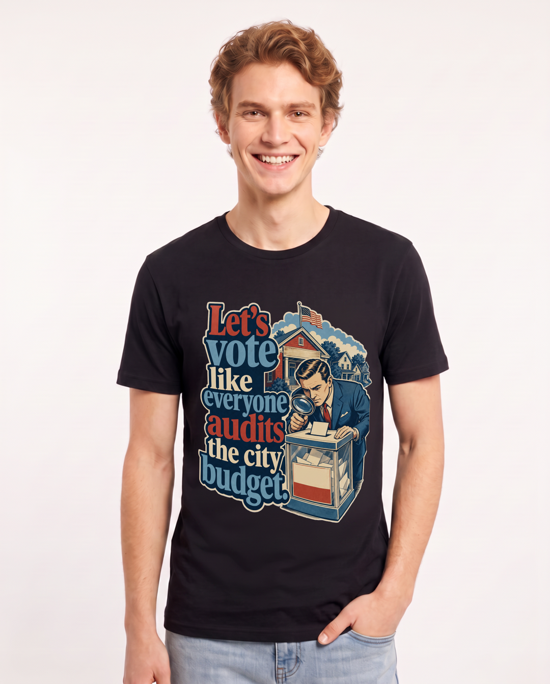 Political Statement Black T-Shirt for Men – Everyday Expression Graphic Tee product image 3