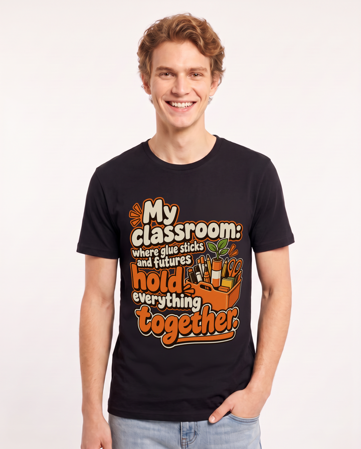 Teacher Black T-Shirt for Men – Everyday Expression Graphic Tee product image 3