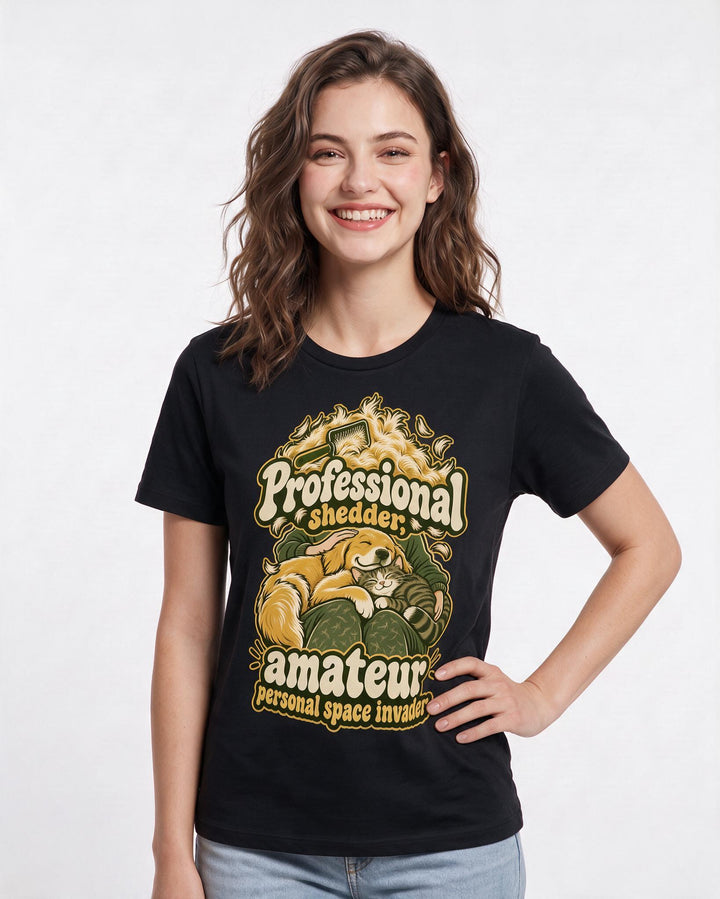 Pet Lover Black T-Shirt for Women – Everyday Expression Graphic Tee product image 1