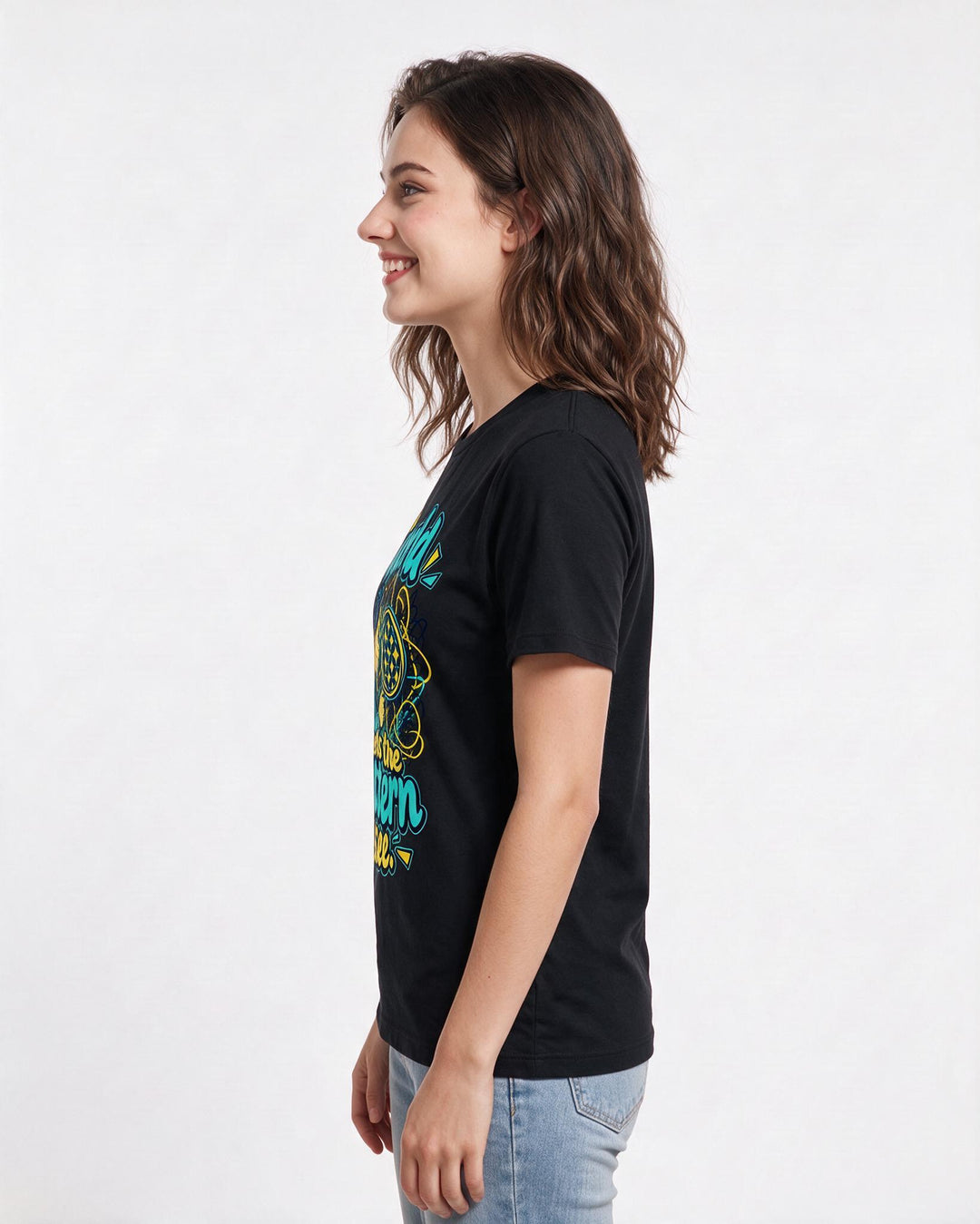 Neurodiversity Black T-Shirt for Women – Everyday Expression Graphic Tee product image 2