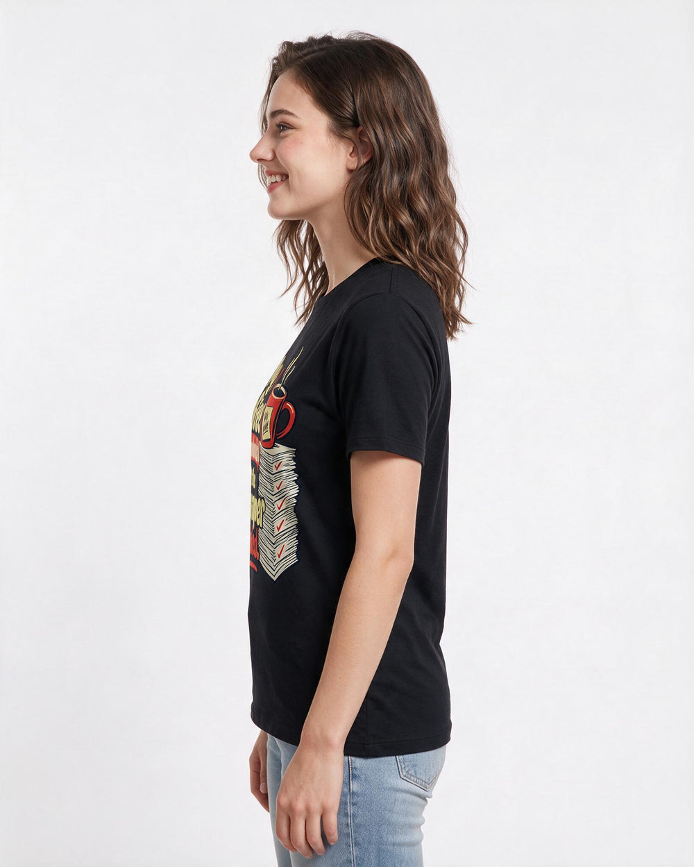 Teacher Black T-Shirt for Women – Everyday Expression Graphic Tee product image 2