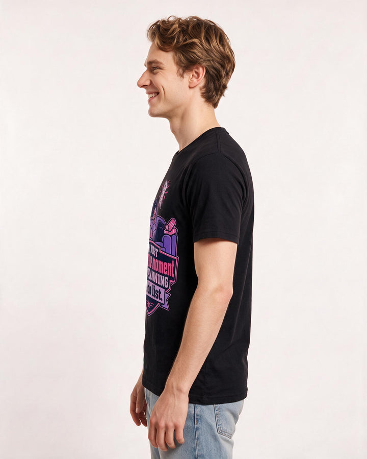 Meme Black T-Shirt for Men – Everyday Expression Graphic Tee product image 2