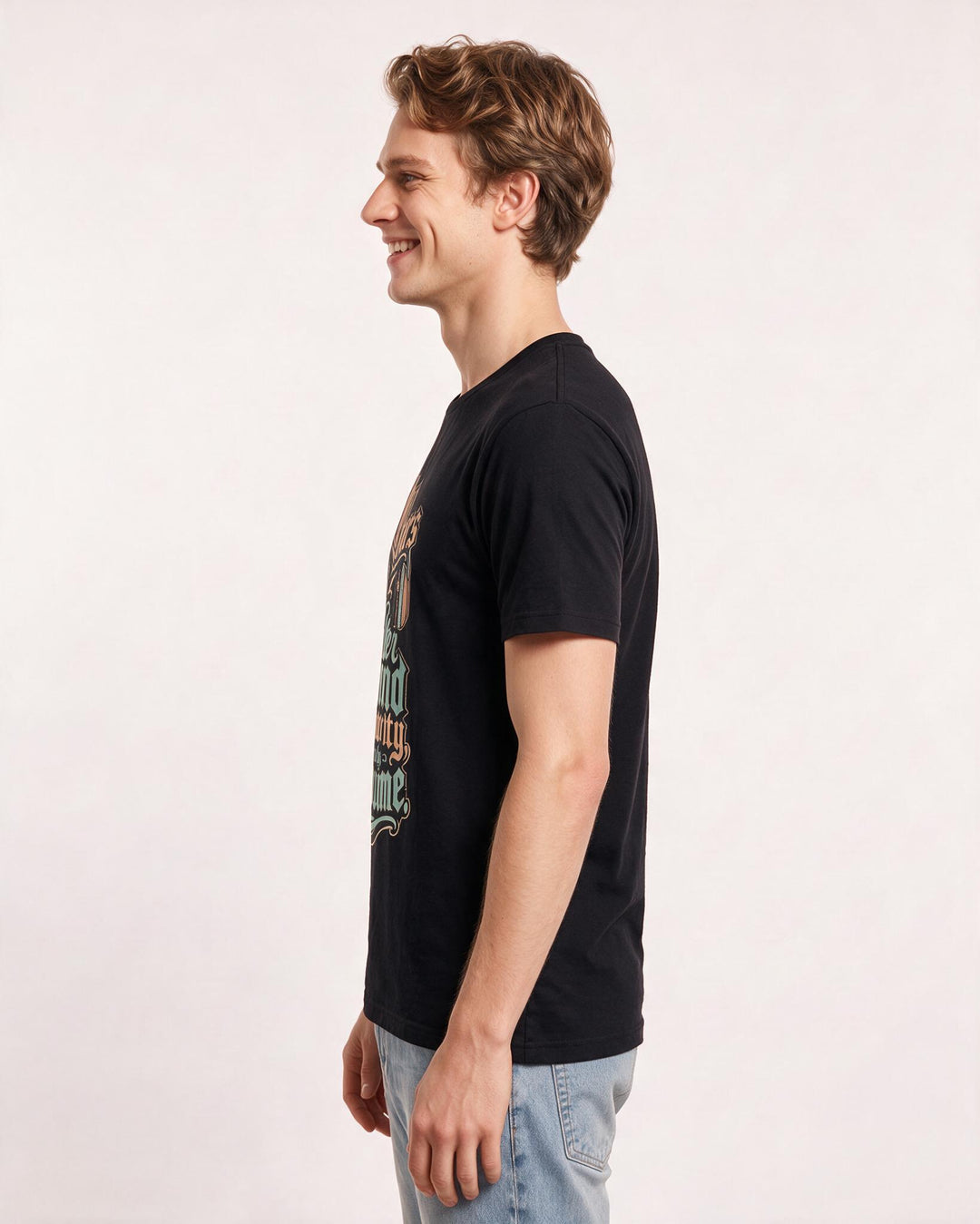 Neurodiversity Black T-Shirt for Men – Everyday Expression Graphic Tee product image 2