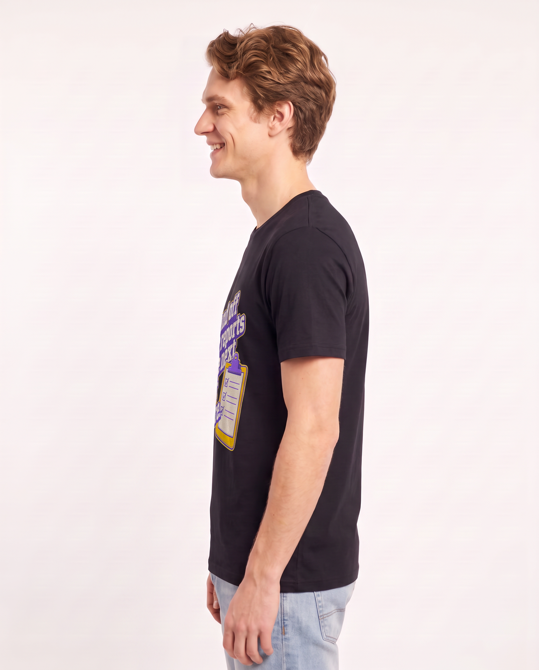 I hand off clear reports so the next shift can care. Men's Black T-Shirt product image 3