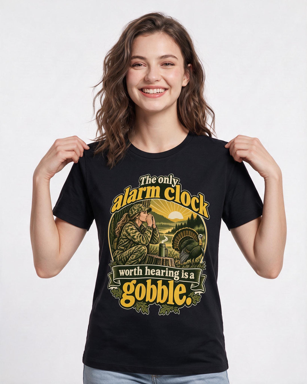 Hunting Black T-Shirt for Women – Everyday Expression Graphic Tee product image 1